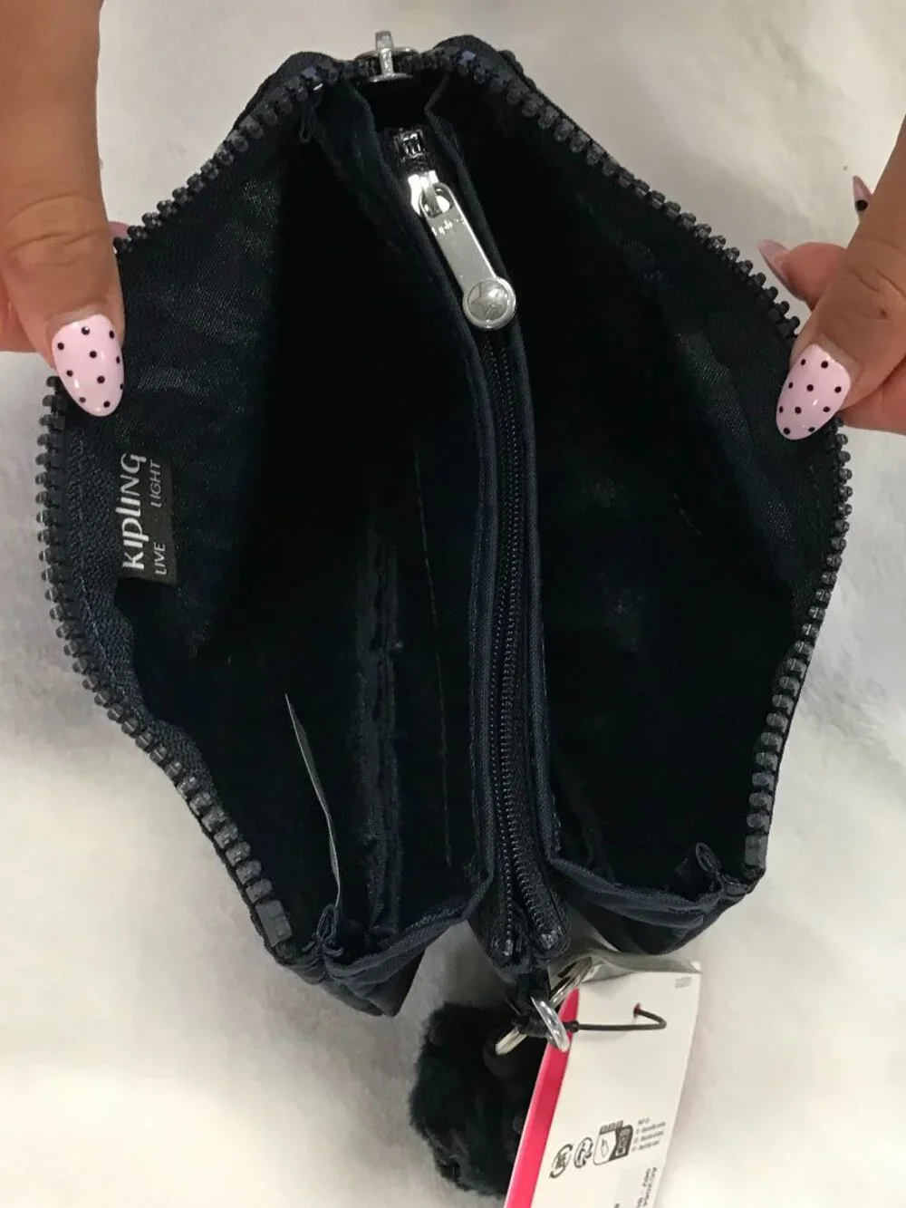 NWT Kipling Creativity Large Pouch - Blue Bleu 2